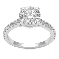 2.54ct 14K White Gold  Diamond Ring Size 6.5