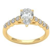 1.53ct 14K Yellow Gold  Diamond Ring Size 6.5