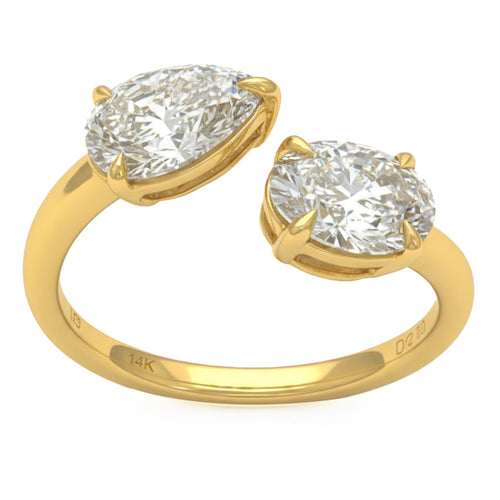 2.02ct 14K Yellow Gold  Diamond Ring Size 6.5 alternate