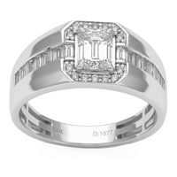 01.55ct 14K White Gold  Diamond Ring Size 6.5