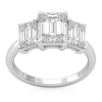 4.01ct 14K White Gold  Diamond Ring Size 6.5