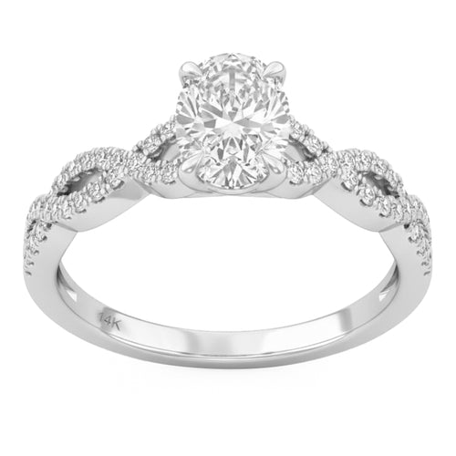 1.31ct 14K White Gold  Diamond Ring Size 6.5 alternate
