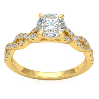 1.32ct 14K Yellow Gold  Diamond Ring Size 6.5