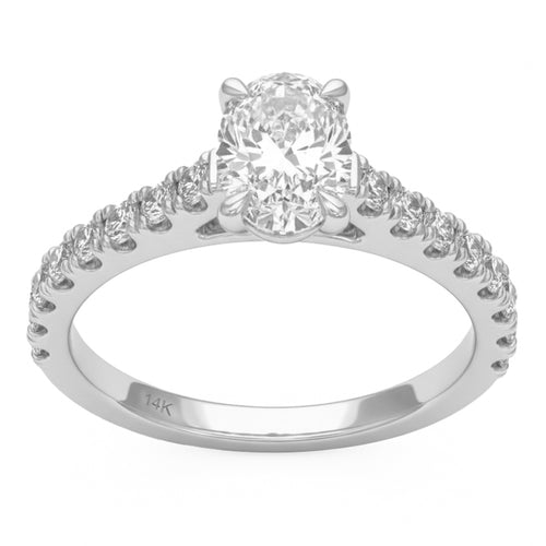 1.52ct 14K White Gold  Diamond Ring Size 6.5 alternate