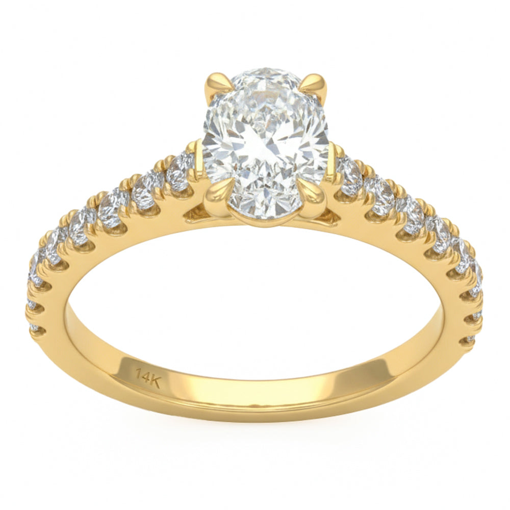 1.53ct 14K Yellow Gold  Diamond Ring Size 6.5