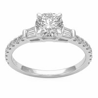 1.33ct 14K White Gold  Diamond Ring Size 6.5