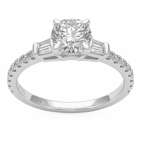 1.33ct 14K White Gold  Diamond Ring Size 6.5 alternate