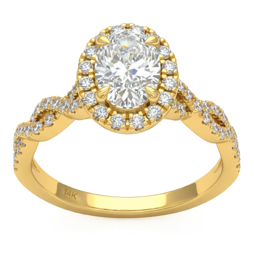 1.52ct 14K Yellow Gold  Diamond Ring Size 6.5 alternate