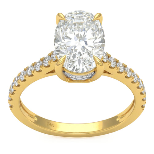 2.49ct 14K Yellow Gold  Diamond Ring Size 6.5 alternate