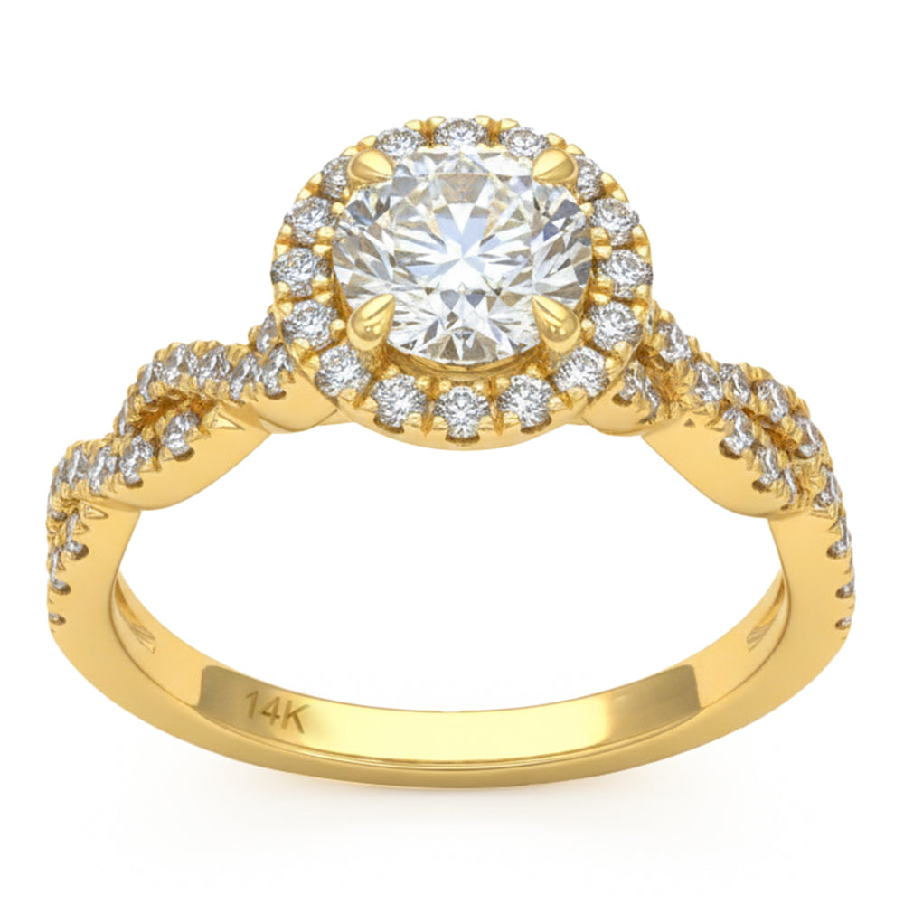1.51ct 14K Yellow Gold  Diamond Ring Size 6.5