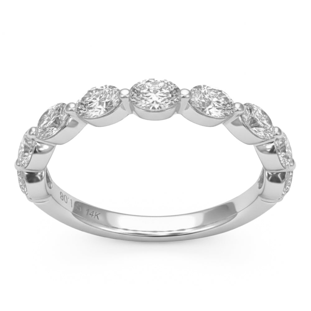 1.07ct 14K White Gold  Diamond Ring Size 6.5