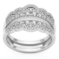 1.01ct 14K White Gold  Diamond Ring Size 6.5