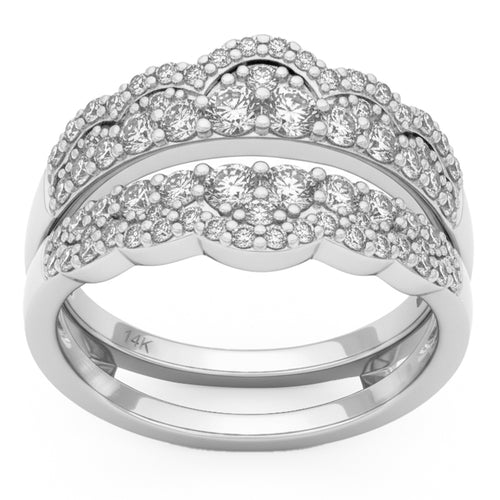 1.01ct 14K White Gold  Diamond Ring Size 6.5 alternate