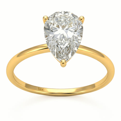 2.00ct 14K Yellow Gold  Diamond Ring Size 6.5 alternate