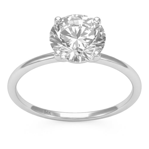 2.00ct 14K White Gold  Diamond Ring Size 6.5 alternate