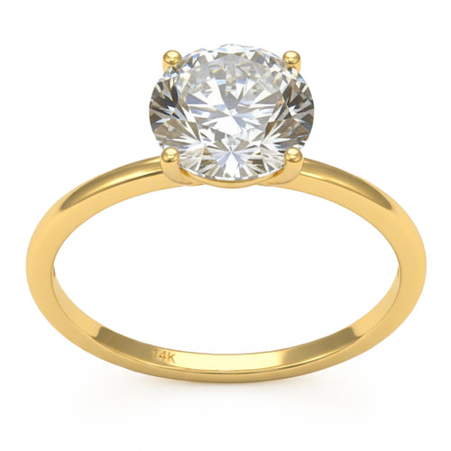2.00ct 14K Yellow Gold  Diamond Ring Size 6.5