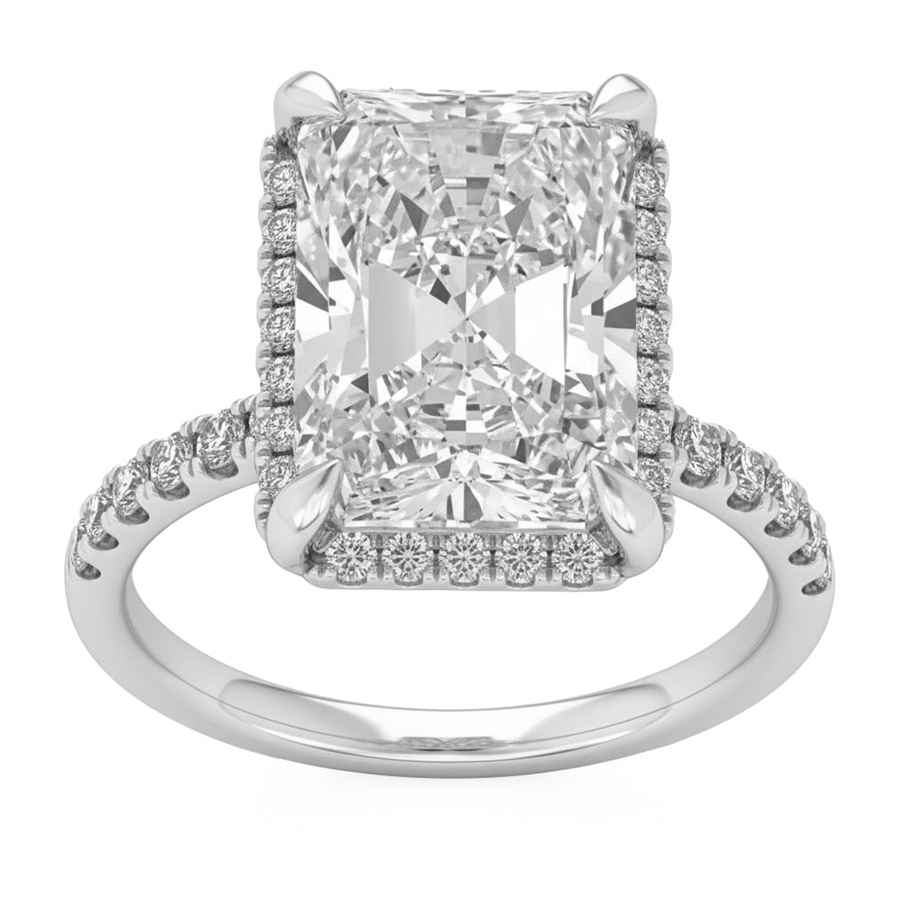 6.58ct 14K White Gold  Diamond Ring Size 6.5