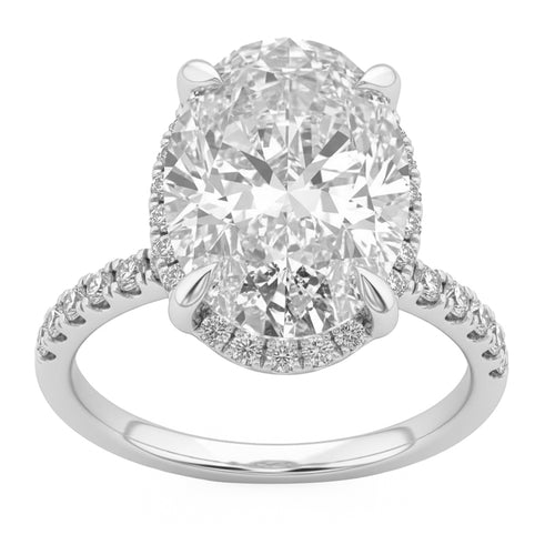 6.52ct 14K White Gold  Diamond Ring Size 6.5
