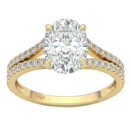 2.55ct 14K Yellow Gold  Diamond Ring Size 6.5