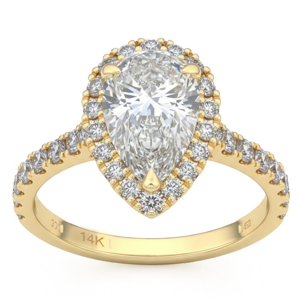 2.74ct 14K Yellow Gold  Diamond Ring Size 6.5