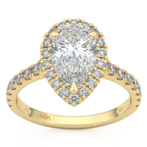 2.74ct 14K Yellow Gold  Diamond Ring Size 6.5