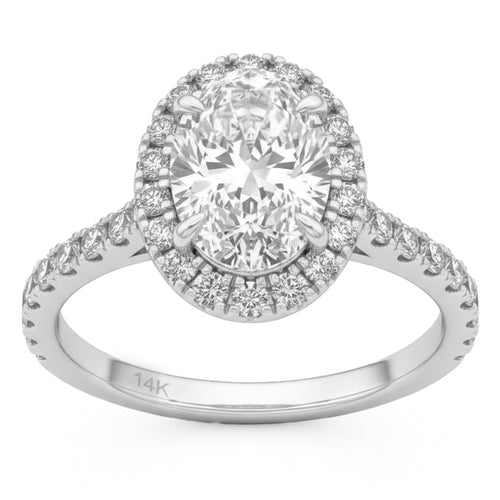 2.75ct 14K White Gold  Diamond Ring Size 6.5