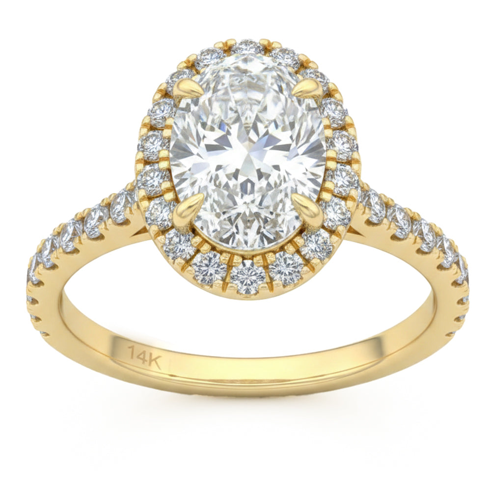2.75ct 14K Yellow Gold  Diamond Ring Size 6.5