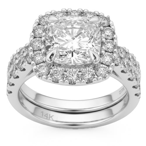 4.75ct 14K White Gold  Diamond Ring Size 6.5