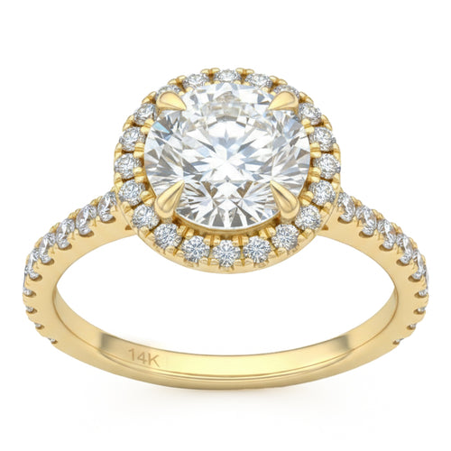 2.61ct 14K Yellow Gold  Diamond Ring Size 6.5