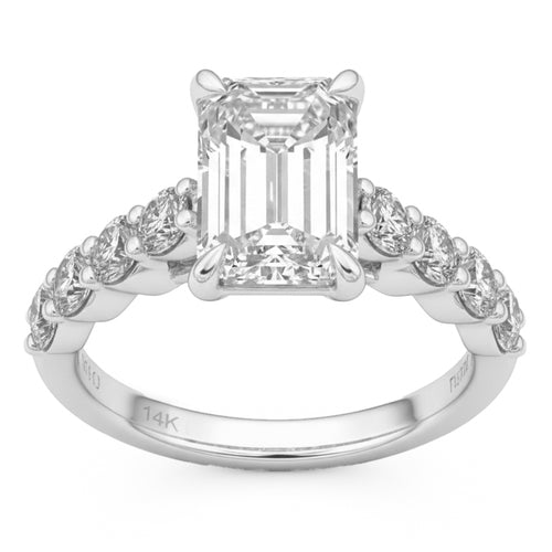 4.05ct 14K White Gold  Diamond Ring Size 6.5