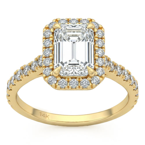 2.6ct 14K Yellow Gold  Diamond Ring Size 6.5