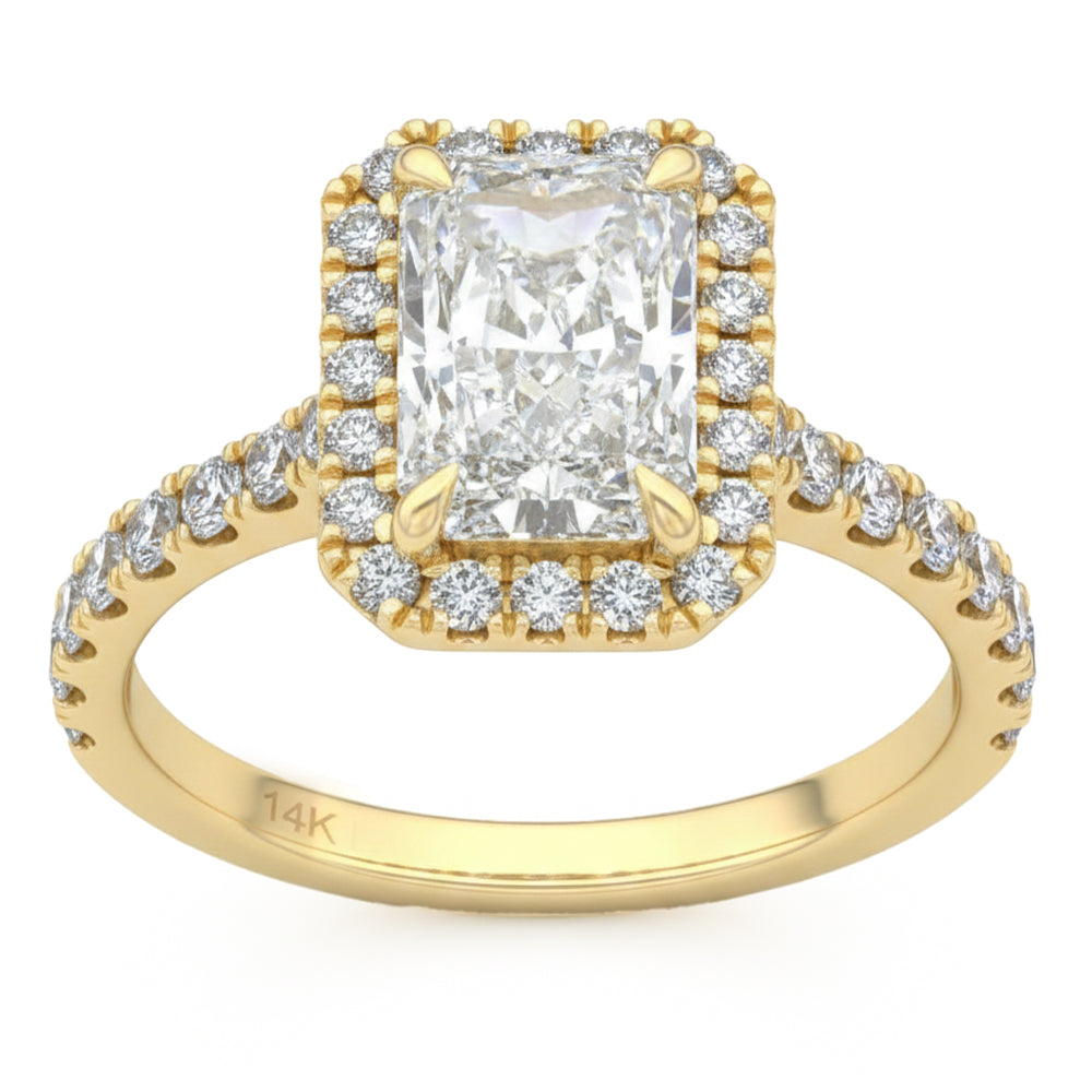 2.74ct 14K Yellow Gold  Diamond Ring Size 6.5