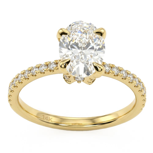 1.88ct 14K Yellow Gold  Diamond Ring Size 6.5