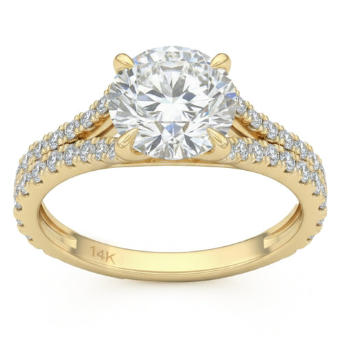 2.55ct 14K Yellow Gold  Diamond Ring Size 6.5