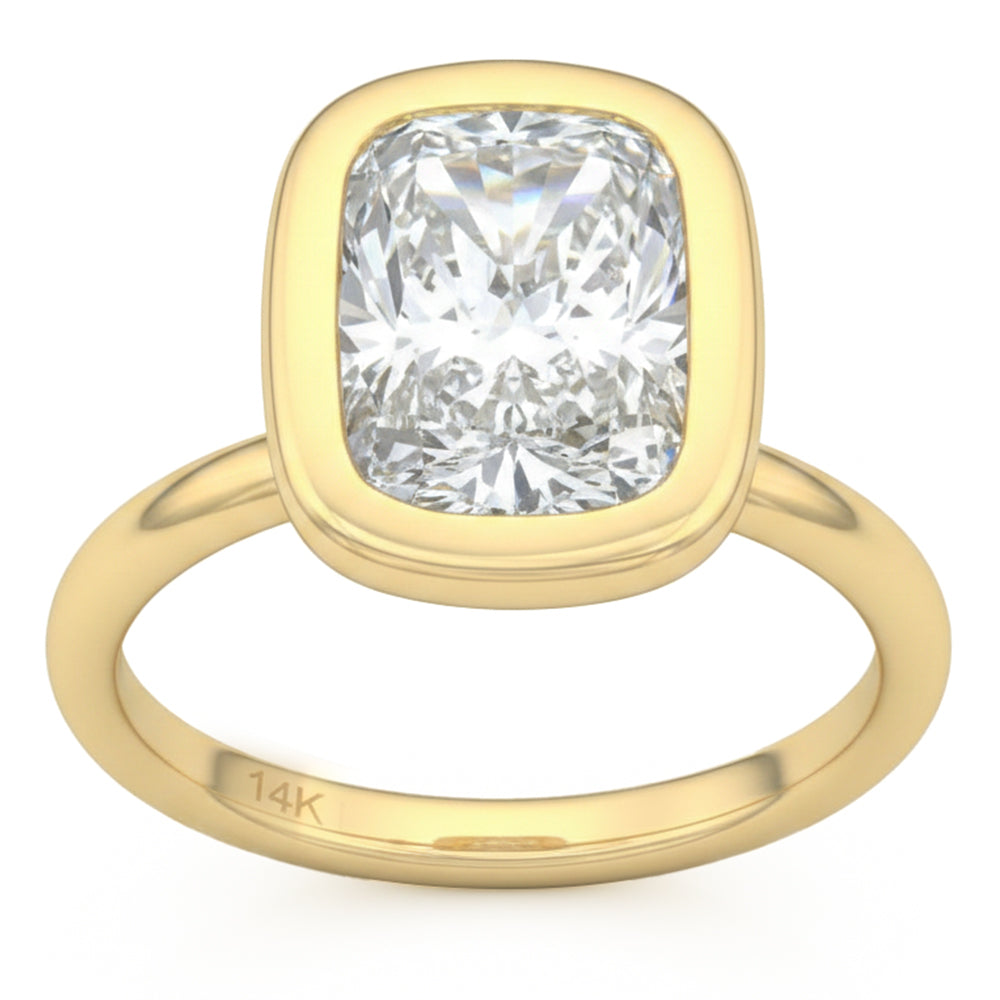 3.80ct 14K Yellow Gold  Diamond Ring Size 6.5