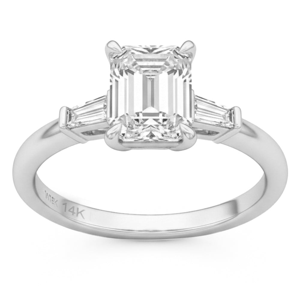 3.35ct 14K White Gold  Diamond Ring Size 6.5