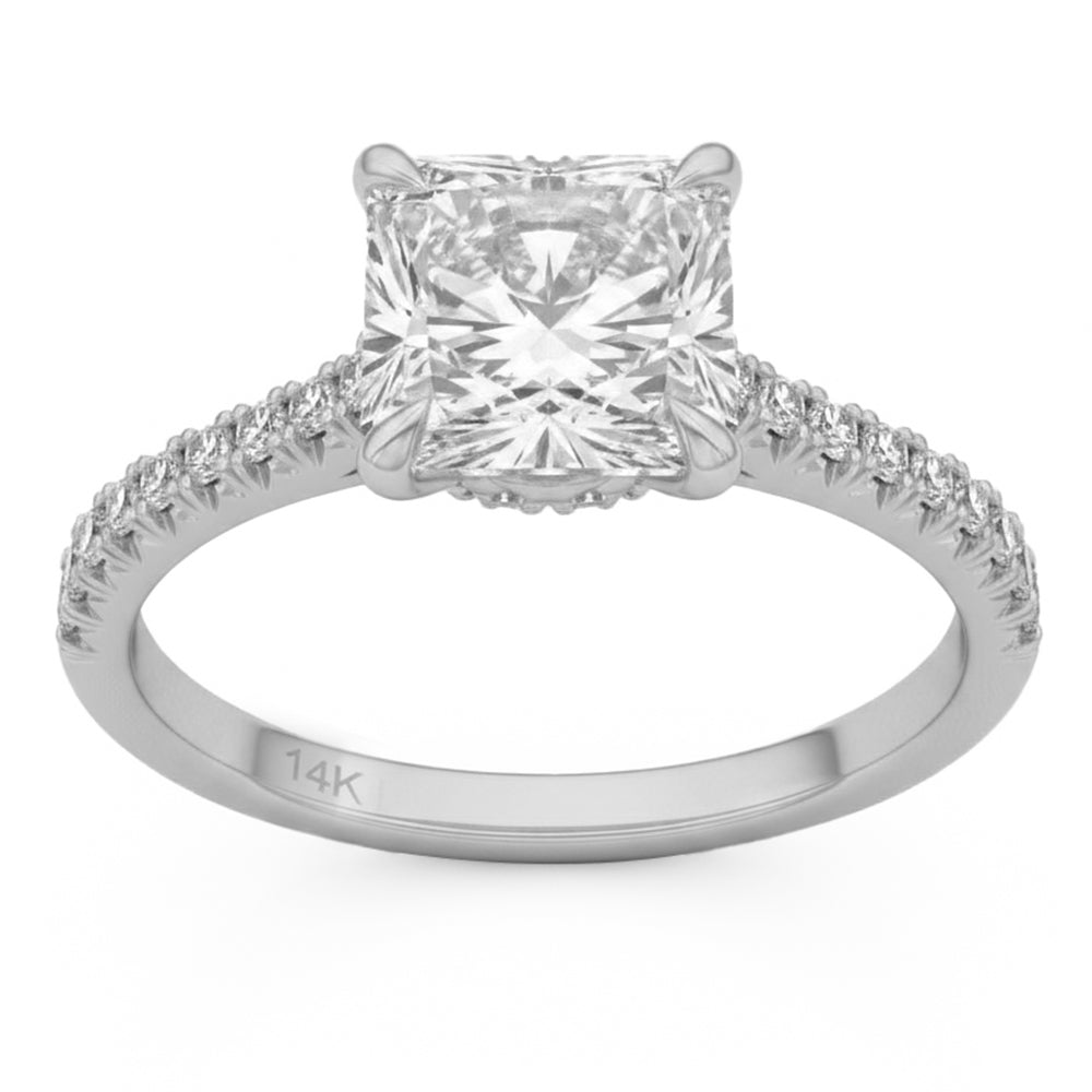 2.38ct 14K White Gold  Diamond Ring Size 6.5