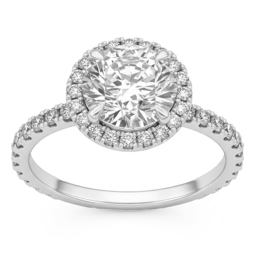 2.7ct 14K White Gold  Diamond Ring Size 6.5