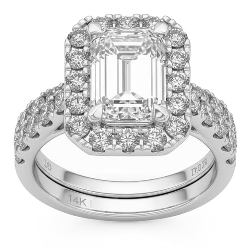 4.75ct 14K White Gold  Diamond Ring Size 6.5