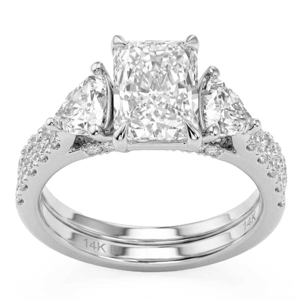 3.55ct 14K White Gold  Diamond Ring Size 6.5