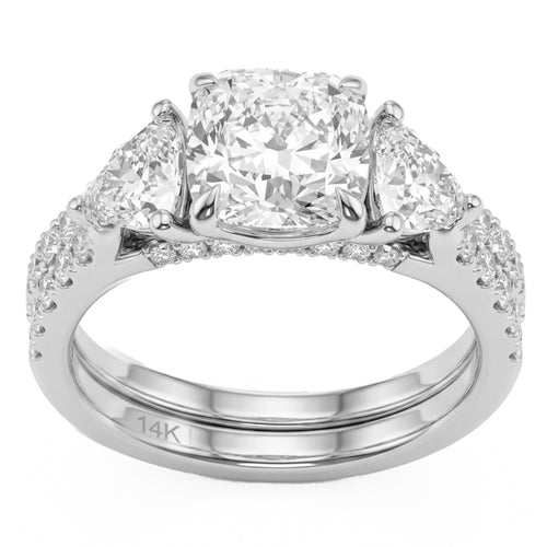 3.55ct 14K White Gold  Diamond Ring Size 6.5