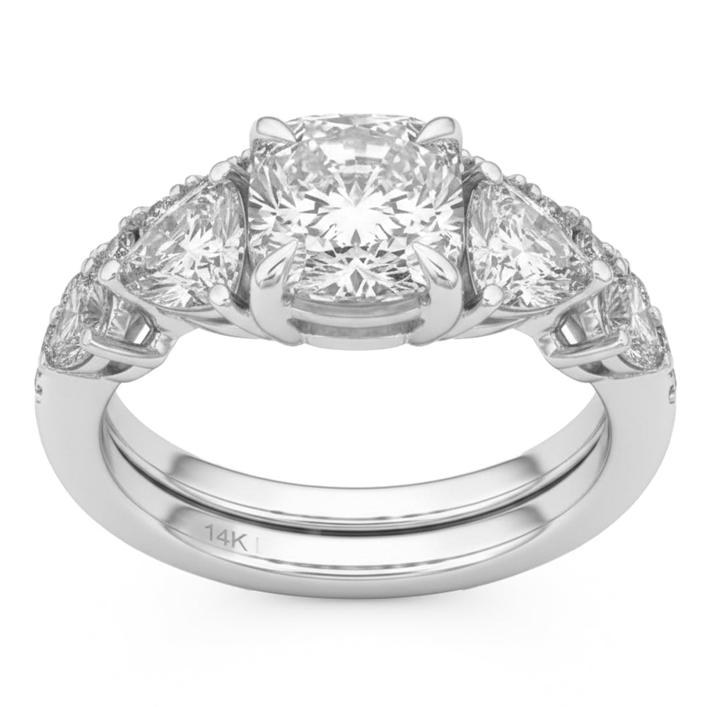 3.61ct 14K White Gold  Diamond Ring Size 6.5