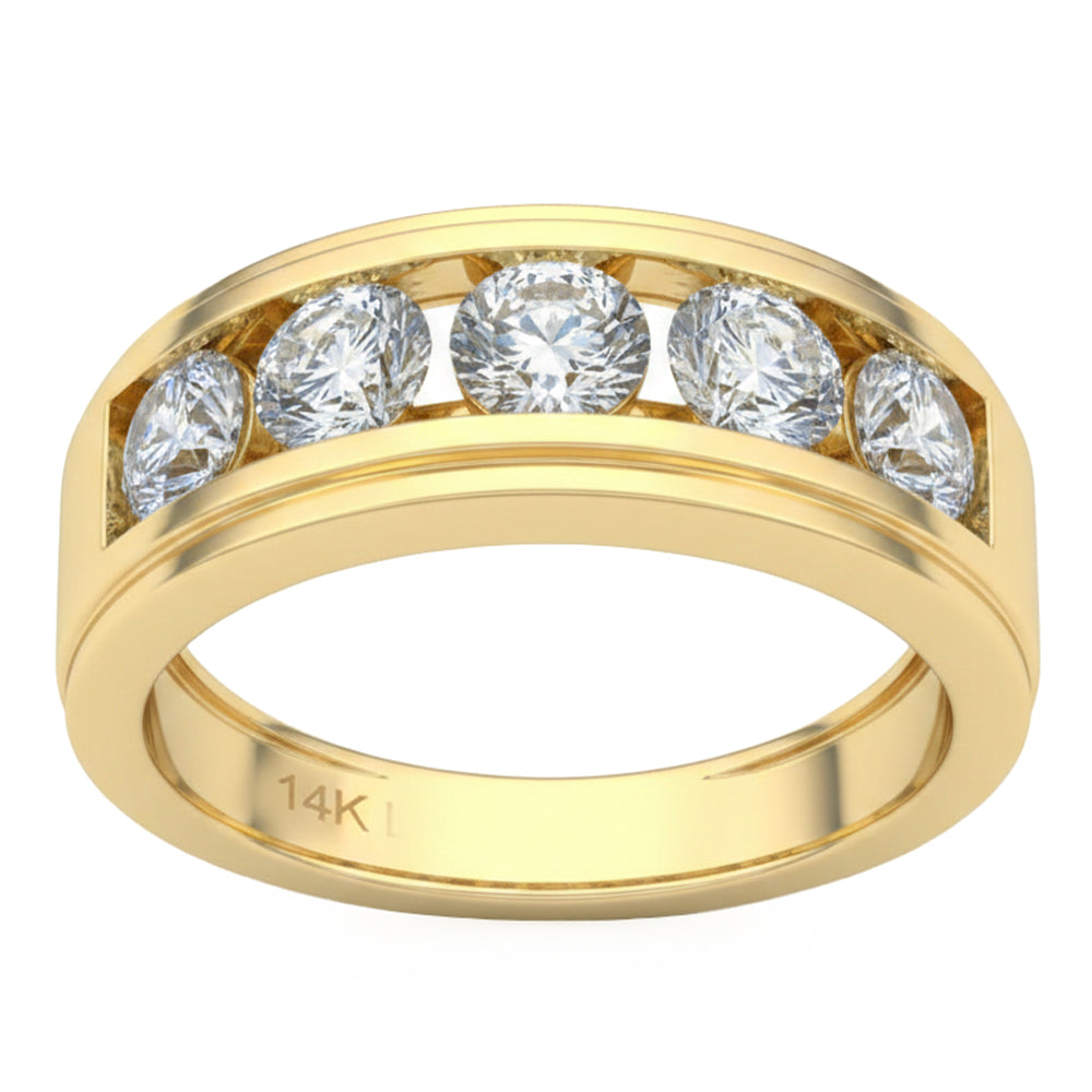 2.05ct 14K Yellow Gold  Diamond Ring Size 6.5