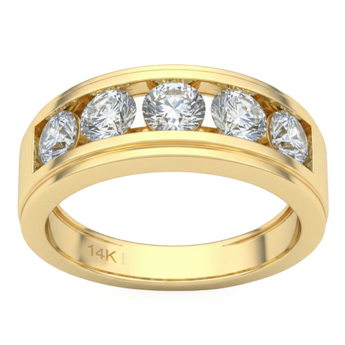 2.05ct 14K Yellow Gold  Diamond Ring Size 6.5