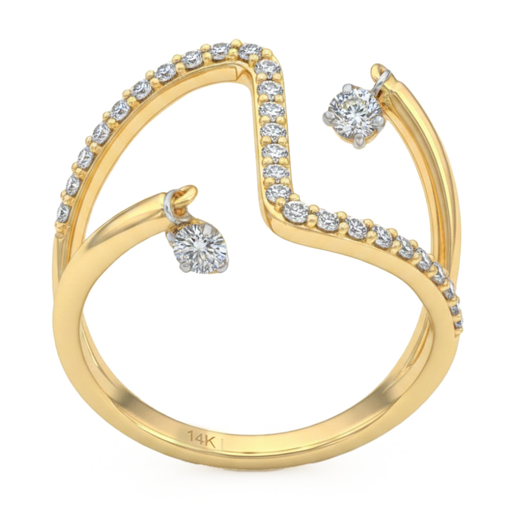.50ct 14K Two Tone  Diamond Ring Size 6.5