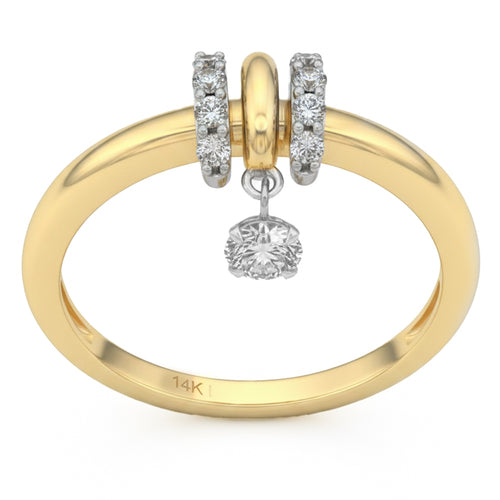 .33ct 14K Two Tone  Diamond Ring Size 6.5