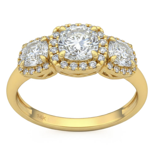 2.41ct 14K Yellow Gold  Diamond Ring Size 6.5