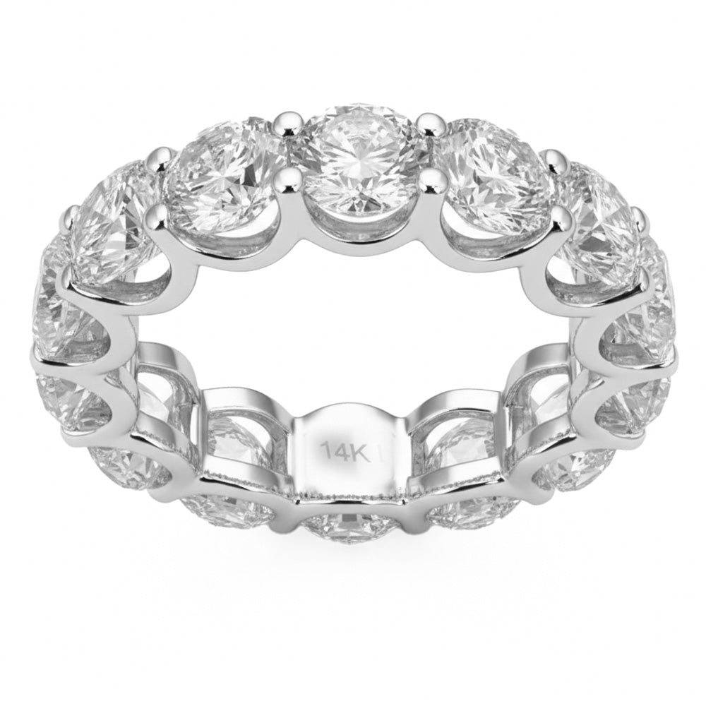 7.56ct 14K White Gold  Diamond Ring Size 6.5