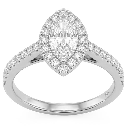 1.5ct 14K White Gold  Diamond Ring Size 6.5