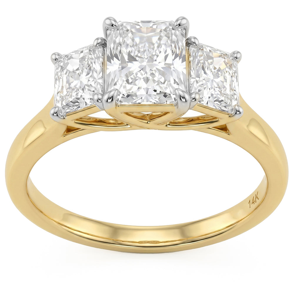 2.11ct 14K Yellow Gold  Diamond Ring Size 6.5